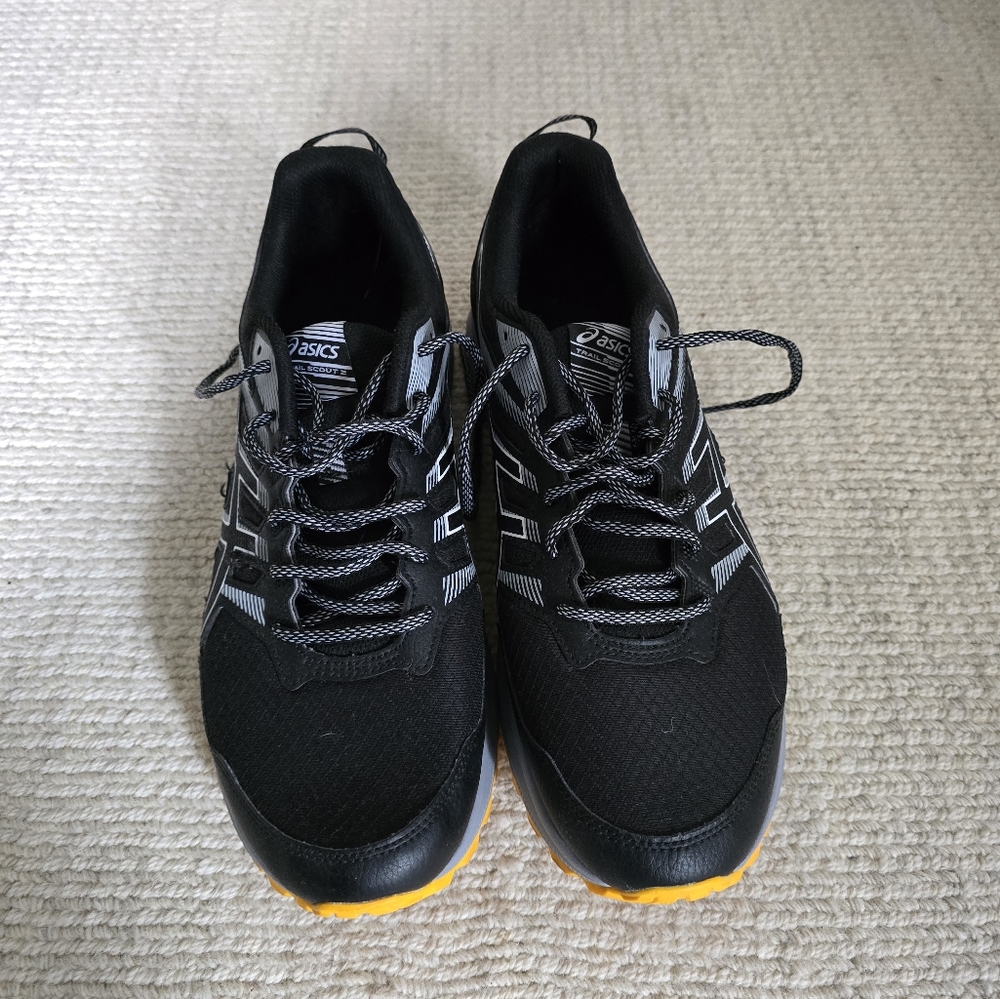 Asics Trail Scout 2 Black, Grey and Orange running Sneakers - Picture 3 of 7